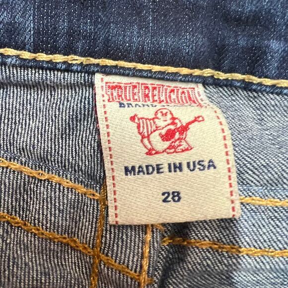 True Religion Women's Billy Jeans Size 28 Dark Wash Straight Denim Low Rise - Picture 3 of 15